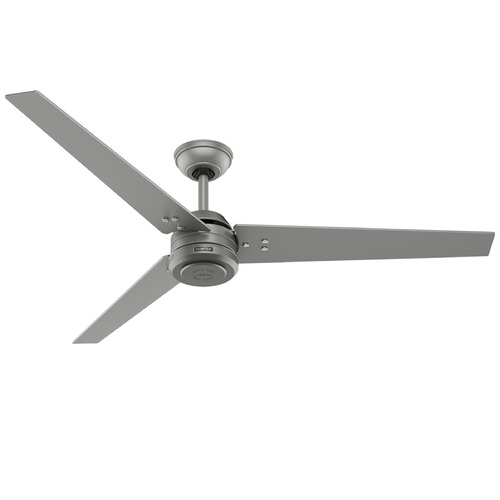 Hunter Fan Company Hunter Fan Company Cassius Matte Silver Ceiling Fan Without Light 52981