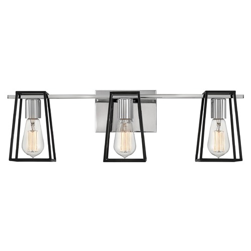 Hinkley Filmore 24-Inch Chrome & Satin Black Bath Light by Hinkley Lighting 5163CM