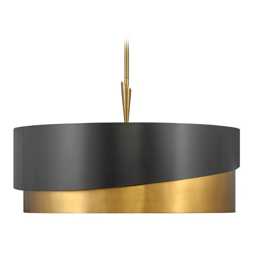 Fredrick Ramond Gigi 32-Inch Pendant in Heritage Brass & Black by Fredrick Ramond FR34318HBR