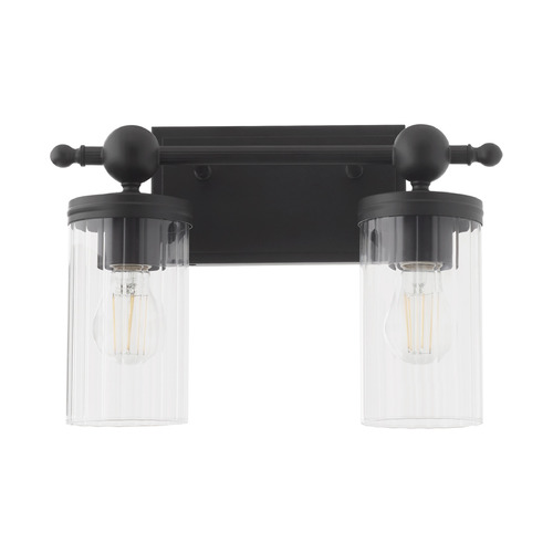Quorum Lighting Lee Boulevard Matte Black Bathroom Light by Quorum Lighting 560-2-59