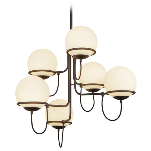 Alora Lighting Alora Lighting Alan Pepin Alba Matte Black Chandelier CH458632MBOP