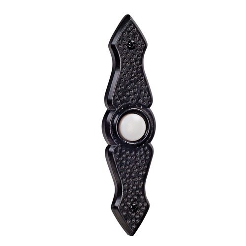 Craftmade Lighting Large Spindle LED Doorbell Button in Hammered Black by Craftmade Lighting BR7-B