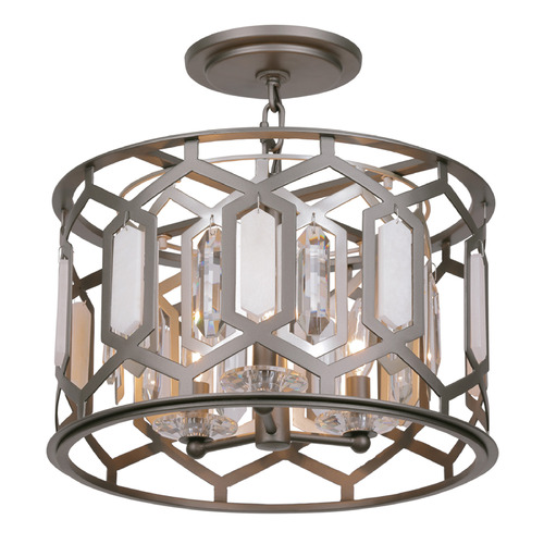 Minka Lavery Hexly 3-Lt Convertible Semi-Flush in Bronze & Silver by Minka Lavery 3585-795