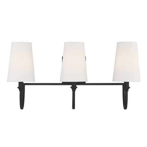 Savoy House Cameron 24-Inch Matte Black Bathroom Light by Savoy House 8-2542-3-89