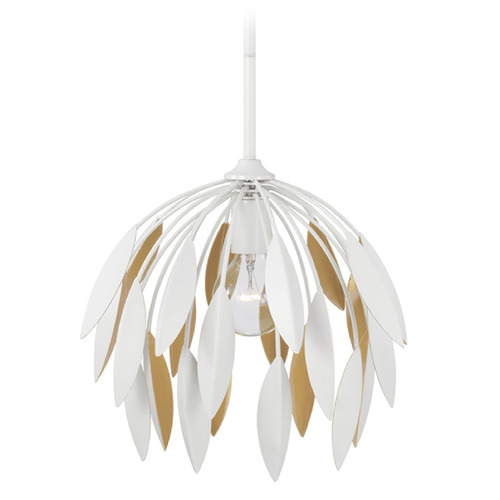 Capital Lighting Capital Lighting Margeaux Matte White Pendant Light with Bowl / Dome Shade 351811WE