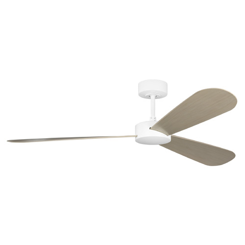 Visual Comfort Fan Collection Visual Comfort Fan Collection Barbara Barry Paddle Smart 60 Matte White Ceiling Fan Without Light 3PDSM60RZW