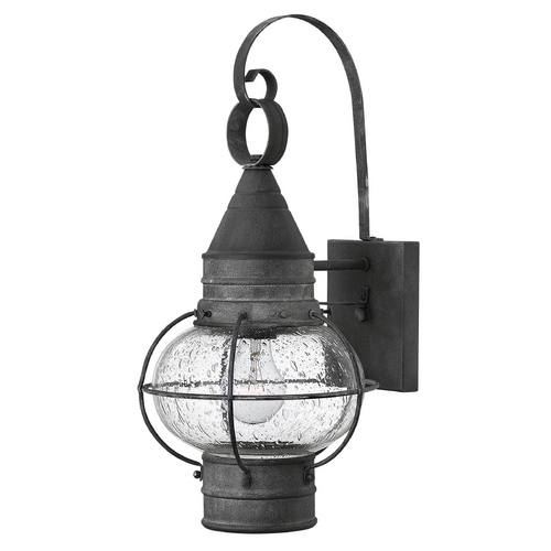 Hinkley Seeded Glass Outdoor Wall Light Zinc by Hinkley Lighting 2200DZ