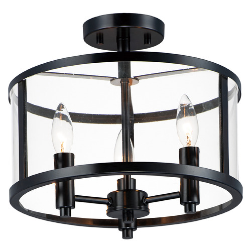 Maxim Lighting Maxim Lighting Sentinel Black Semi-Flushmount Light 25250CLBK