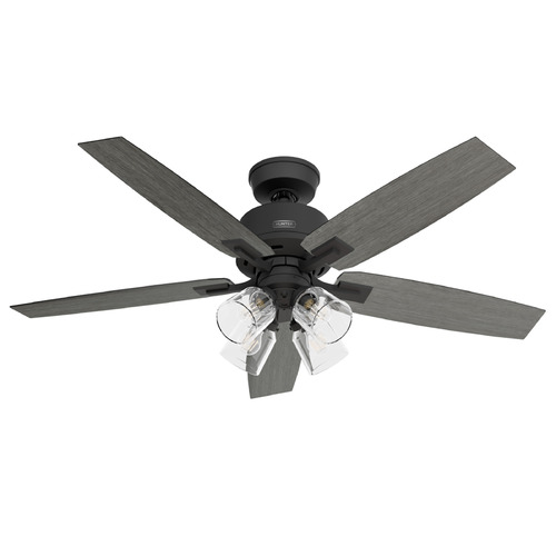 Hunter Fan Company Hunter Fan Company Gatlinburg Matte Black LED Ceiling Fan with Light 52429