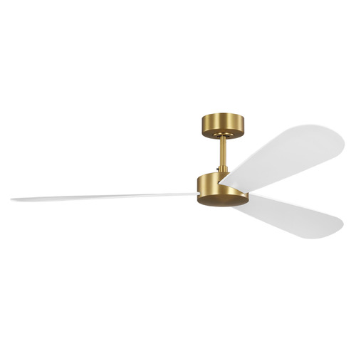 Visual Comfort Fan Collection Paddle 60-Inch Smart Fan in Burnished Brass & White by VC Fan 3PDSM60BBS