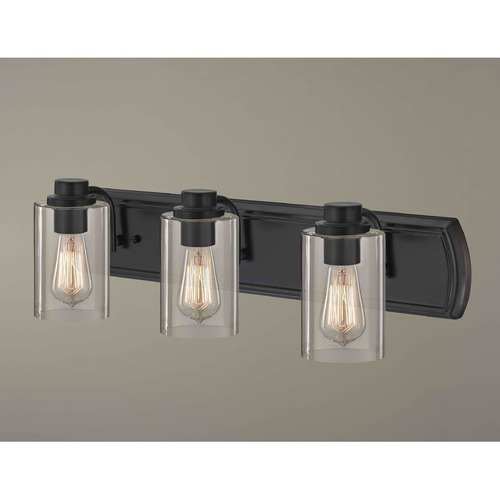 Design Classics Lighting Transitional 3-Light Bath Wall Light in Bronze 1203-36 GL1040C