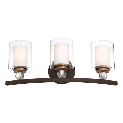 Minka Lavery Studio Painted Bronze with Natural Brushed Brass Bathroom Light by Minka Lavery 3073-416