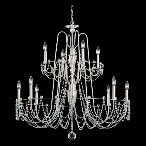 Schonbek Lighting Schonbek Worldwide Lighting Esmery Antique Silver Chandelier AR1012N-48O