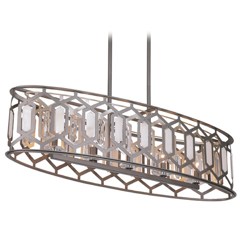 Minka Lavery Hexly 5-Light Linear Light in Bronze & Silver by Minka Lavery 3588-795