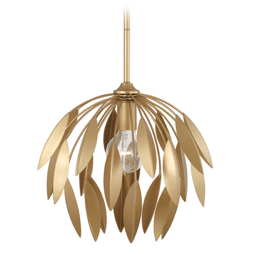 Capital Lighting Capital Lighting Margeaux Buffed Gold Pendant Light with Bowl / Dome Shade 351811GF