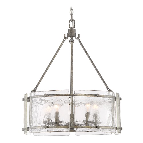 Quoizel Lighting Fortress 20.50-Inch Pendant in Mottled Silver by Quoizel Lighting FTS2821MM