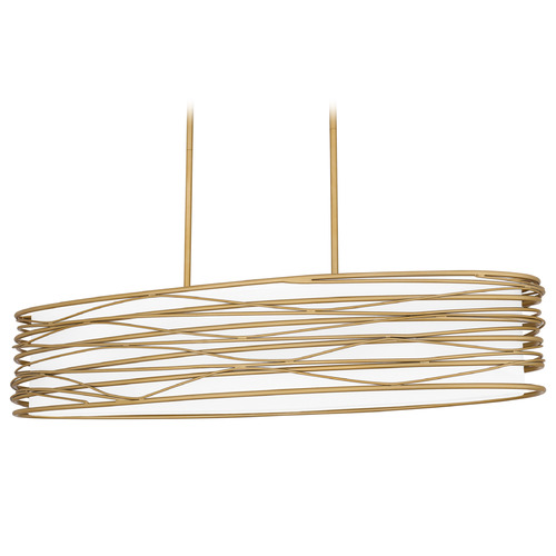 Quoizel Lighting Quoizel Lighting Spiral Light Gold Island Light with Oval Shade SPL542LG
