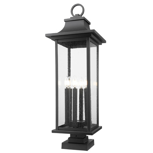Z-Lite Z-Lite Tiberius Black Pier Mount Light 5017PHXLS-SQPM-BK