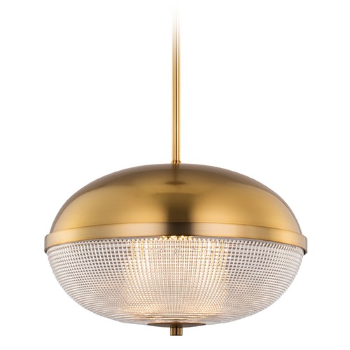 Kalco Lighting Portland 16-Inch LED Pendant in Winter Brass by Kalco Lighting 512156WB