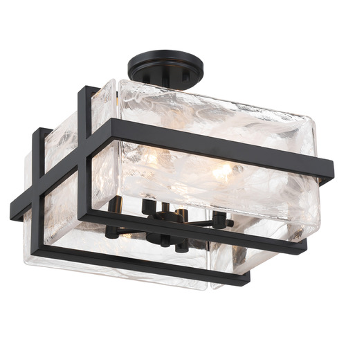 Minka Lavery Cloud Break 4-Light Semi-Flush Mount in Coal Black by Minka Lavery 3616-66A