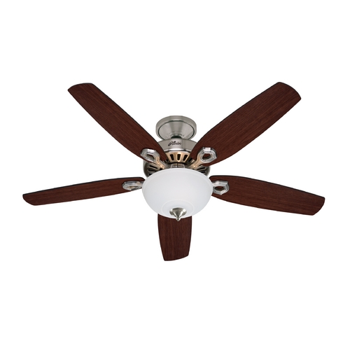 Hunter Fan Company Builder Deluxe Brushed Nickel Ceiling Fan by Hunter Fan Company 53090