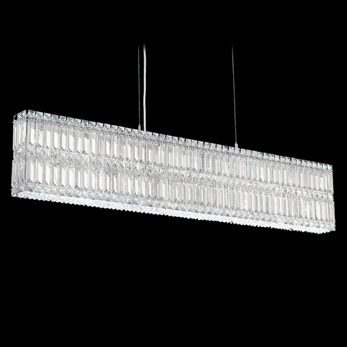 Schonbek Lighting Schonbek Worldwide Lighting Quantum Polished Stainless Steel Island Light with Rectangle Shade 2267O