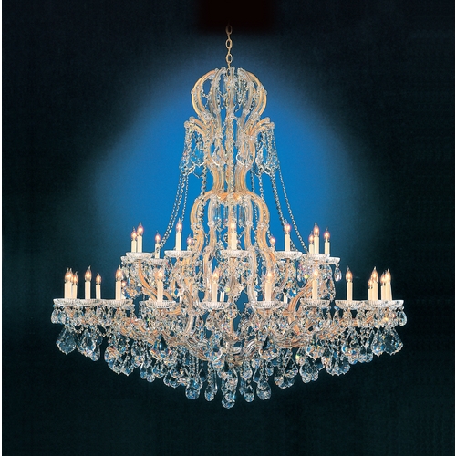 Crystorama Lighting Crystal Chandelier in Gold Finish 4460-GD-CL-S