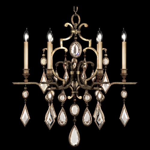 Fine Art Lamps Fine Art Lamps Encased Gems Bronze Patina Crystal Chandelier 718240-3ST