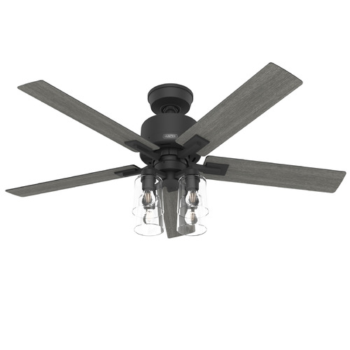 Hunter Fan Company Hunter Fan Company Techne Matte Black LED Ceiling Fan with Light 52311