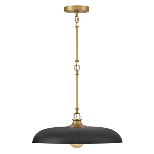 Hinkley Sadie Large Pendant in Lacquered Brass & Black by Hinkley Lighting 48167LCB-BK