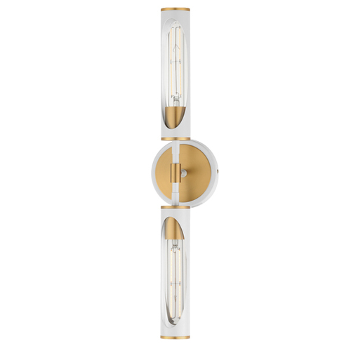 Maxim Lighting Regent 24-Inch Wall Sconce in Gray & Brass by Maxim Lighting 16172CLLFGNAB
