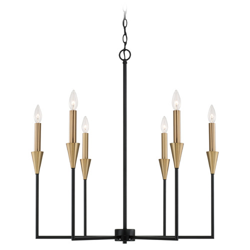 Capital Lighting Capital Lighting Avant Aged Brass & Black Chandelier 451961AB