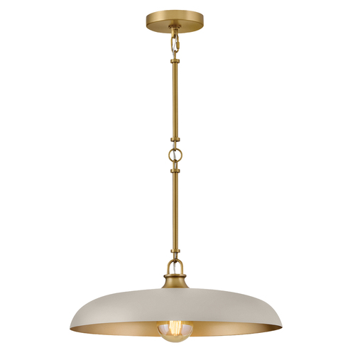 Hinkley Sadie Large Pendant in Brass & Light Taupe by Hinkley Lighting 48167LCB-LTP