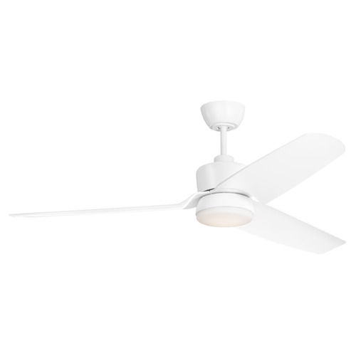 Visual Comfort Fan Collection Colgin 56-Inch LED Fan in Matte White by VC Fan Collection 3CGR56RZWD