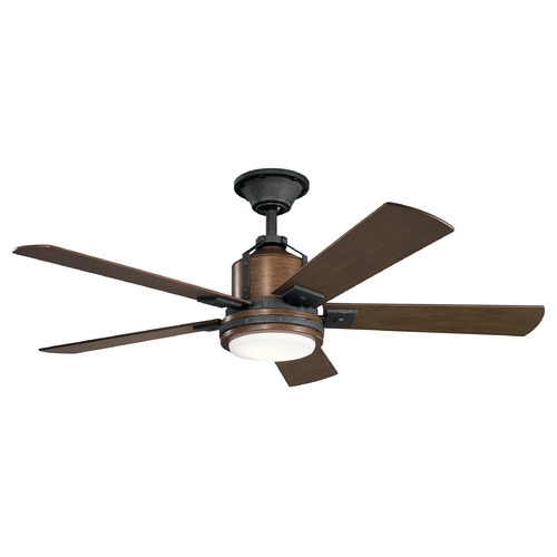 Kichler Lighting Colerne 52-Inch LED Fan in Distressed Black by Kichler Lighting 300052DBK