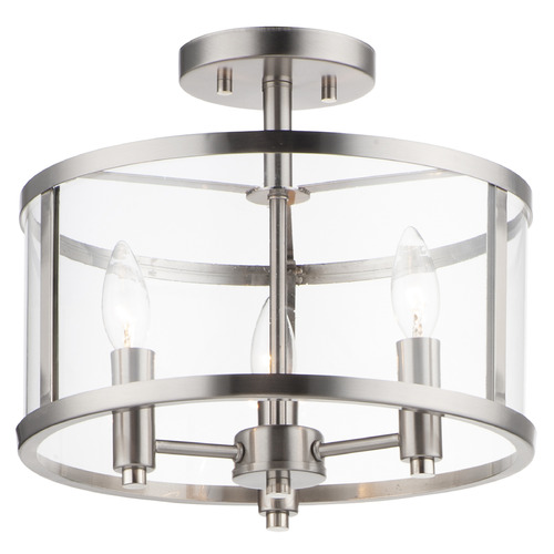 Maxim Lighting Maxim Lighting Sentinel Satin Nickel Semi-Flushmount Light 25250CLSN