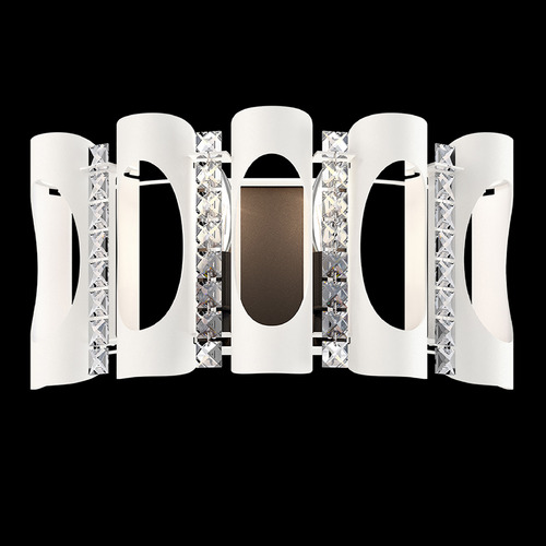 Schonbek Lighting Schonbek Worldwide Lighting Twilight White Sconce MR1002N-WH1O