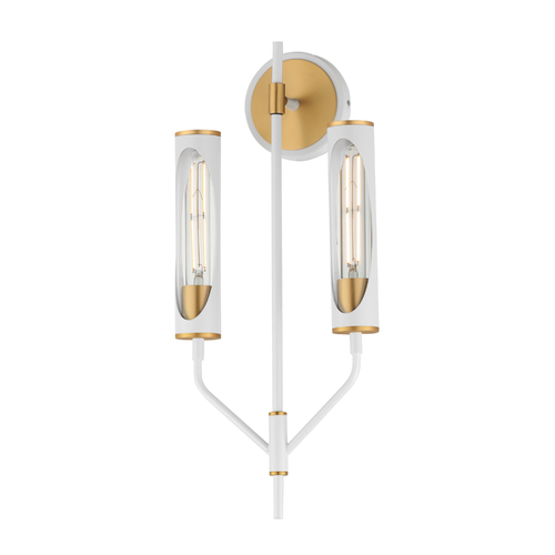 Maxim Lighting Regent 2-Light Wall Sconce in Gray & Aged Brass by Maxim Lighting 16170CLLFGNAB