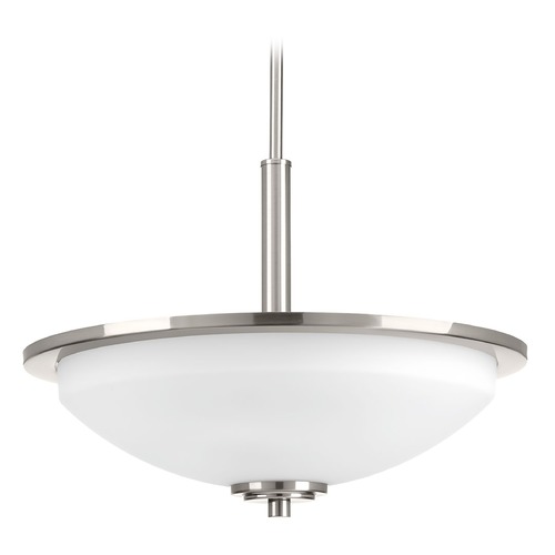 Progress Lighting Replay Pendant in Brushed Nickel by Progress Lighting P3450-09