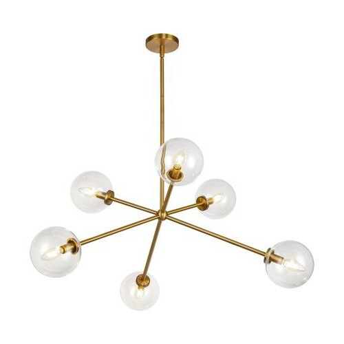 Alora Lighting Cassia 39.50-Inch Chandelier in Aged Brass by Alora Lighting CH549640AGCL