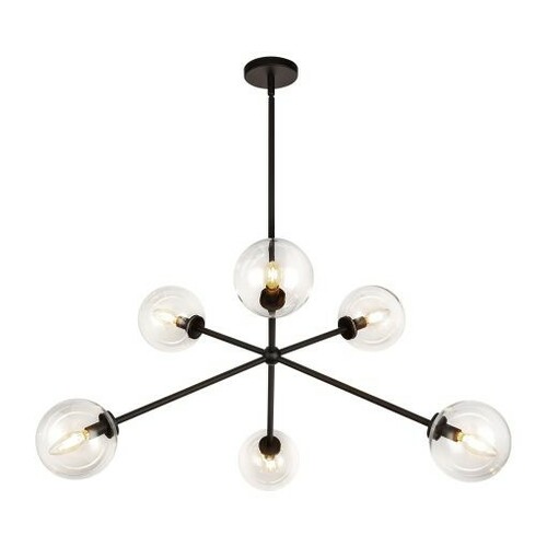 Alora Lighting Cassia 39.50-Inch Chandelier in Matte Black by Alora Lighting CH549640MBCL