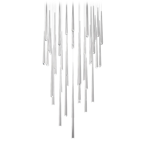 Modern Forms by WAC Lighting Modern Forms Cascade Polished Nickel LED Multi-Light Pendant PD-41741S-PN