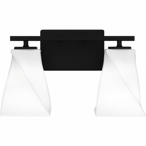 Quoizel Lighting Stetson 2-Light Bath Light in Matte Black by Quoizel Lighting STS8615MBK