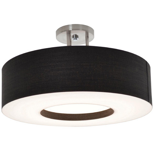 AFX Lighting Afx Lighting Montclair Satin Nickel LED Semi-Flushmount Light MCF1932LAJUD-BKSF