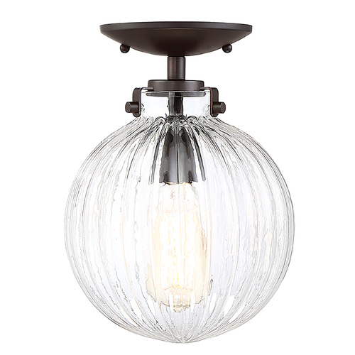 Meridian 8-Inch Globe Semi-Flush Mount in Oil Rubbed Bronze by Meridian M60056ORB