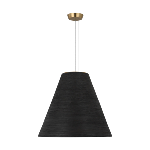 Visual Comfort Modern Collection Karam Tapered Large Pendant in Black by Visual Comfort Modern SLPD12527BNB