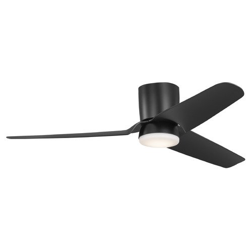 Visual Comfort Fan Collection Colgin 56-Inch LED Hugger Fan in Midnight Black by VC Fan Collection 3CGHR56MBKD