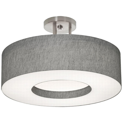 AFX Lighting Afx Lighting Montclair Satin Nickel LED Semi-Flushmount Light MCF1932LAJUD-GYSF
