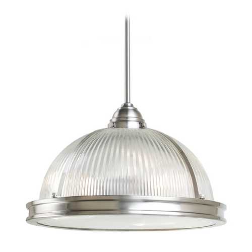 Generation Lighting Pratt Street Prismatic Pendant in Brushed Nickel by Generation Lighting 65062-962