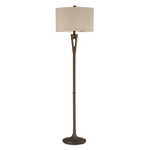 Elk Lighting Dimond Lighting Burnished Bronze Floor Lamp with Oval Shade D2427